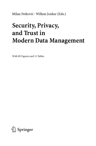 Security, privacy and trust in modern data management