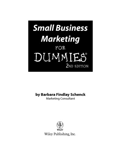 Small business marketing for dummies