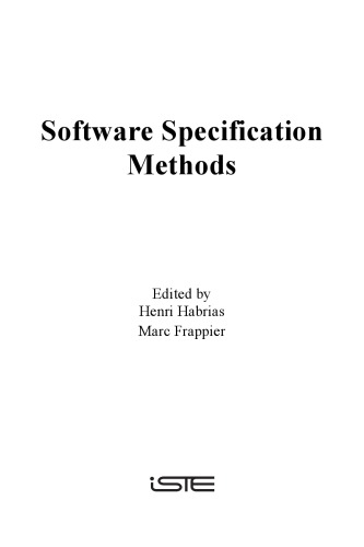 Software Specification Methods : an Overview Using a Case Study