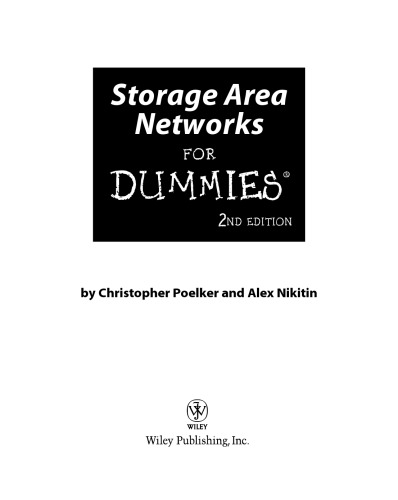 Storage area networks for dummies