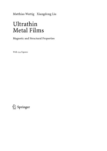 Ultrathin metal films : magnetic and structural properties