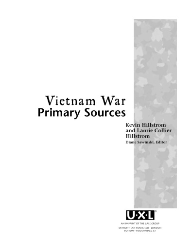 Vietnam War Reference Library Vol 4 Primary Sources