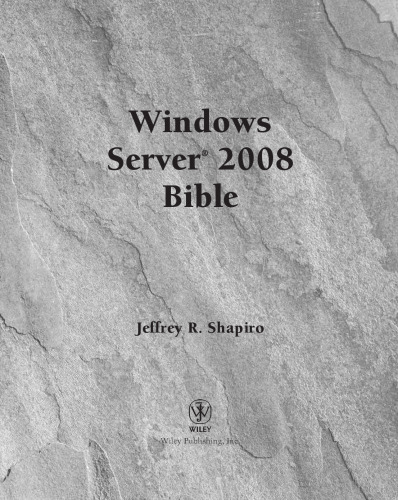 Windows server 2008 bible