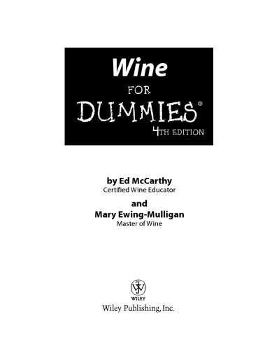 Wine for dummies