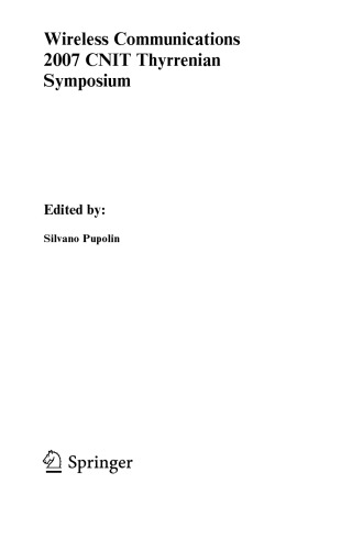 Wireless Communications : 2007 CNIT Thyrrenian Symposium