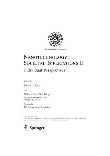 Nanotechnology : societal implications