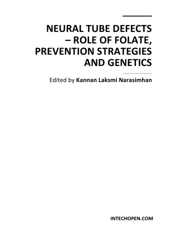 Neural tube defects role of folate, prevention strategies and genetics