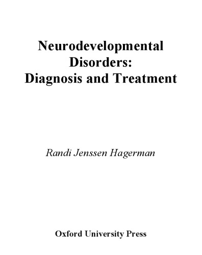 Neurodevelopmental disorders : diagnosis and treatment