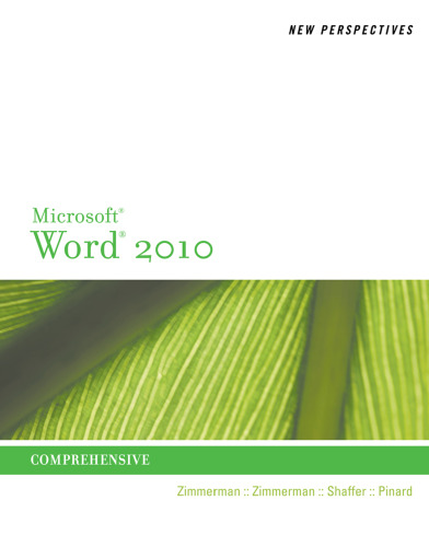 New perspectives on Microsoft Word 2010 : comprehensive