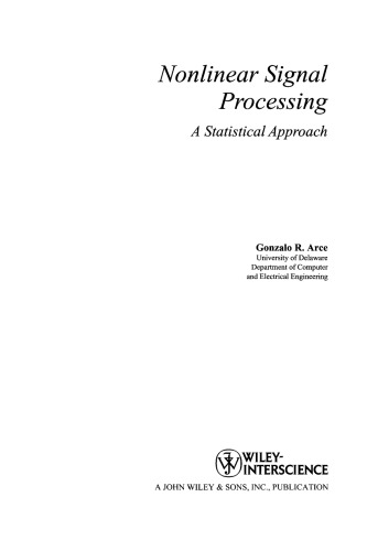 Nonlinear signal processing : a statistical approach