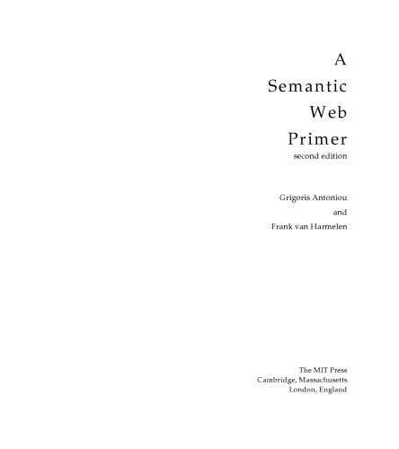 A Semantic Web primer