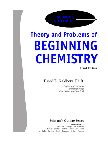 Schaum's outline of theory and problems of beginning chemistry