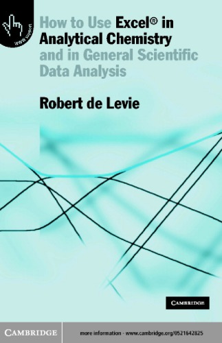 How To Use Excel In Analytical Chemistry And In General Scientific Data Analysis