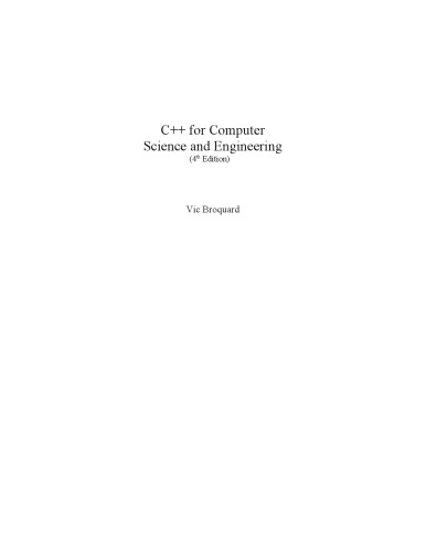 Broquard Books C++ for Computer Science and Engineering 