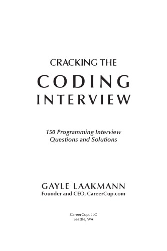 Cracking the Coding Interview 