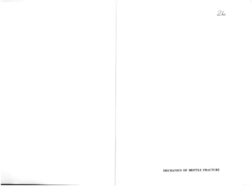 Mechanics of Brittle Fracture
