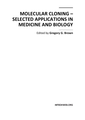 Molecular Cloning - Selected Applns. in Medicine and Biology