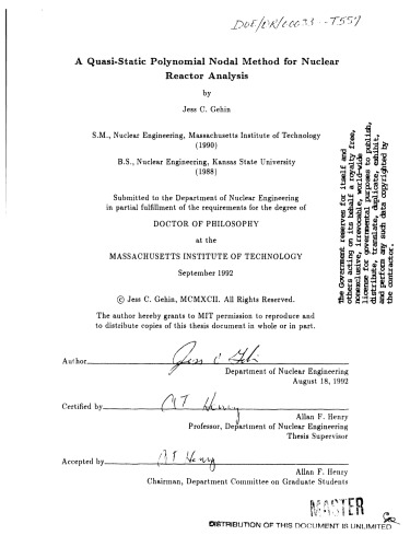 A quasi-static polynomial nodal method for nuclear reactor analysis