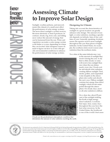 Assessing climate to improve solar design