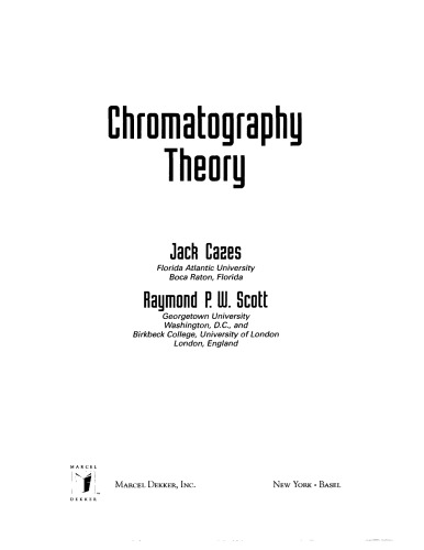 Chromatography theory