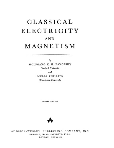 Classical electricity and magnetism