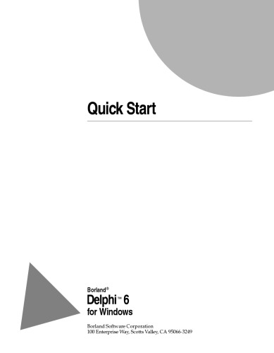 Delphi 6 for Windows / Quickstart