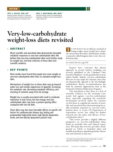 Very-low-carbohydrate weight-loss diets revisited