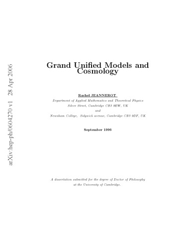 Grand unified models and cosmology