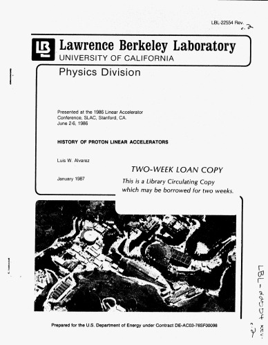 History of Proton Linear Accelerators