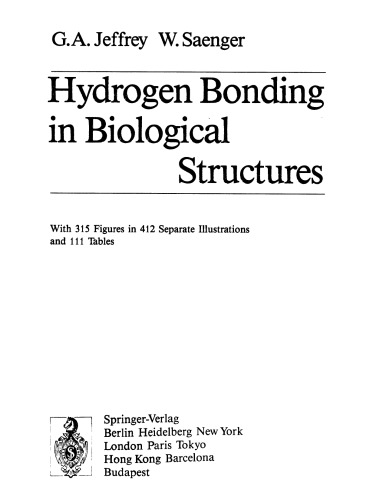 Hydrogen bonding in biological structures