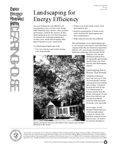 Landscaping for energy efficiency