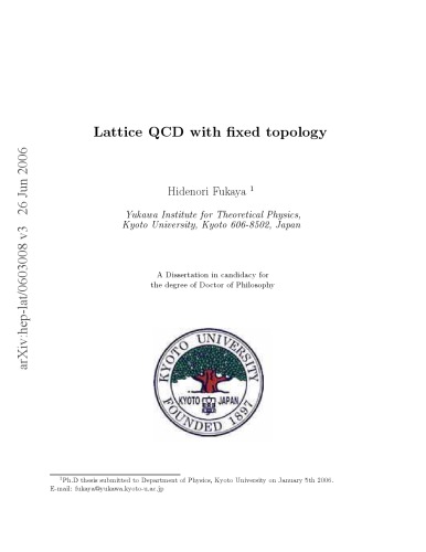 Lattice QCD with fixed topology