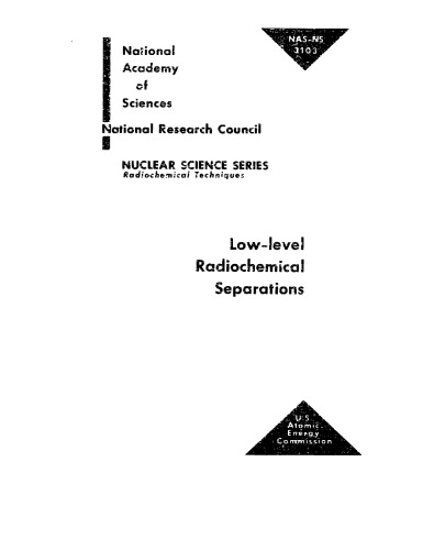 Low-level radiochemical separations