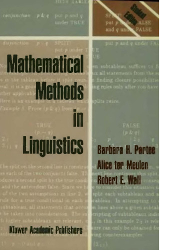 Mathematical methods in linguistics