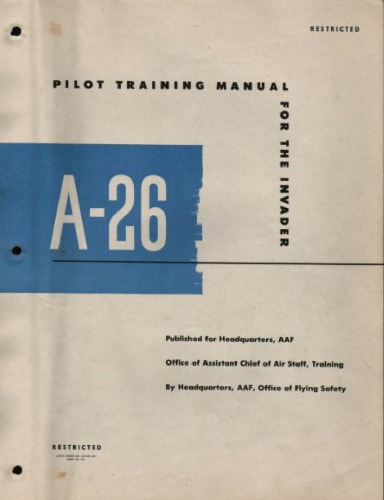 Pilot training manual for the Invader, A-26