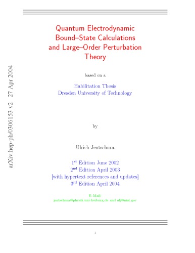 Quantum electrodynamic bound state calculations and large order perturbation theory