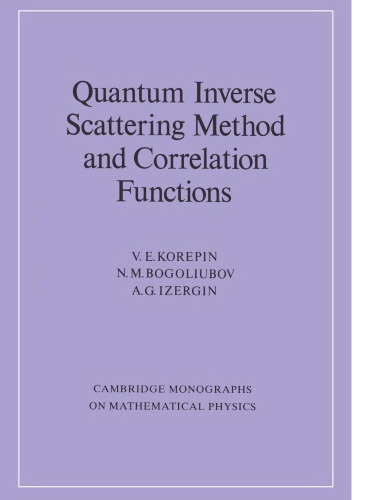 Quantum inverse scattering method and correlation functions