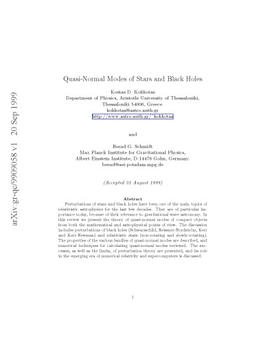 Quasi-Normal Modes of Stars and Black Holes