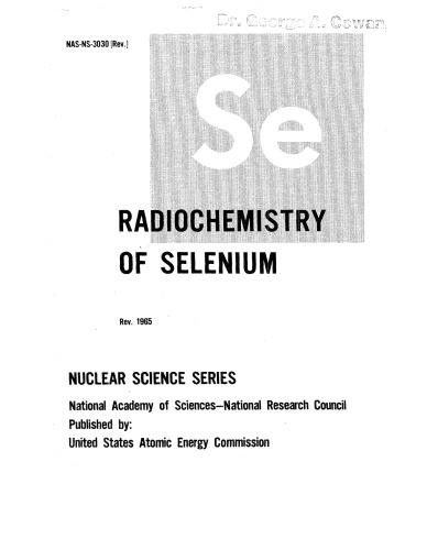 The radiochemistry of selenium