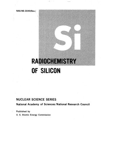 The radiochemistry of silicon