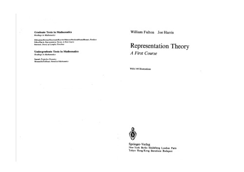 Representation theory : a first course