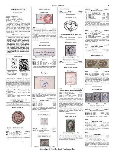 Scott 2006 standard postage stamp catalogue