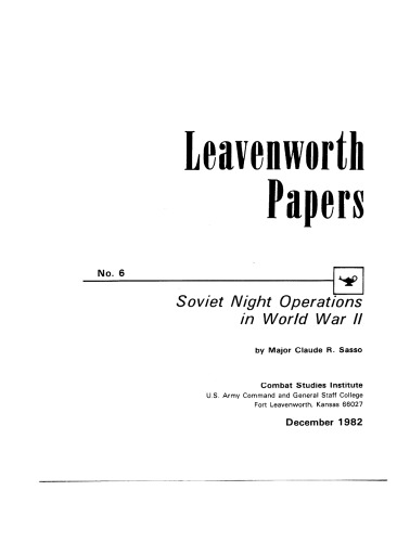 Soviet night operations in World War II