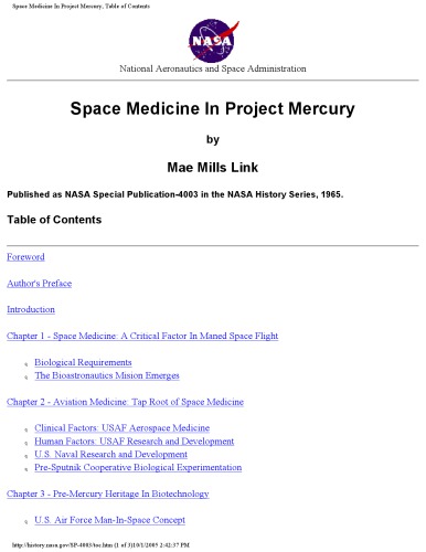 Space medicine in Project Mercury