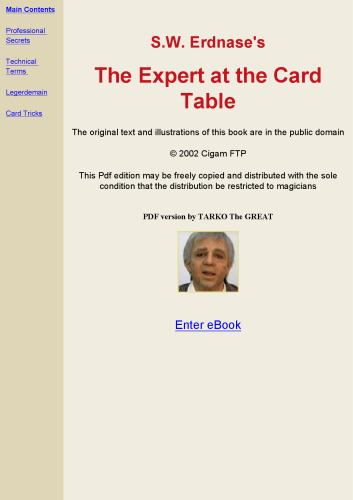 The expert at the card table : the classic treatise on card manipulation