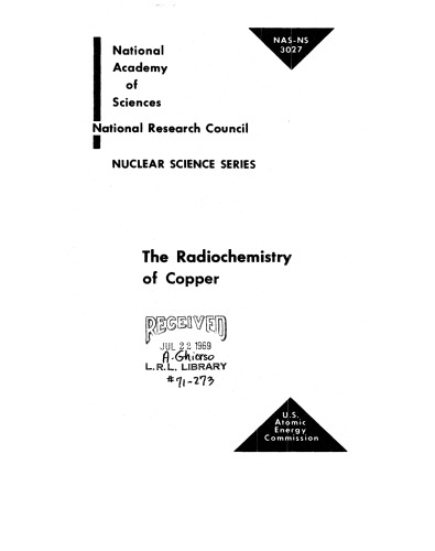 The radiochemistry of copper