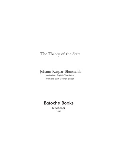 The Theory of the state