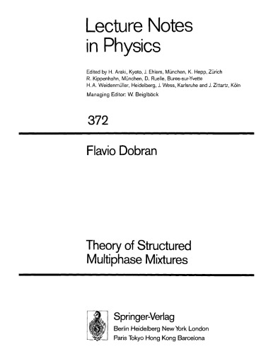 Theory of structured multiphase mixtures