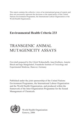 Transgenic animal mutagenicity assays