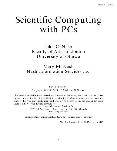 Scientific computing with PCs